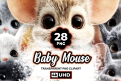 Baby Mouse 28 PNG Cute Mouse Clipart Transparent Background Product Image 1