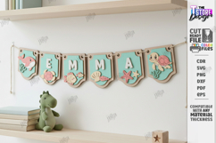 Baby Name Banner Laser Cut | Nursery Garland | Wall Decor Product Image 1