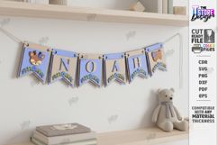 Baby Name Banner Laser Cut Bundle | Nursery Garlands Set SVG Product Image 8