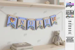 Baby Name Banner Laser Cut | Nursery Garland | Wall Decor Product Image 1
