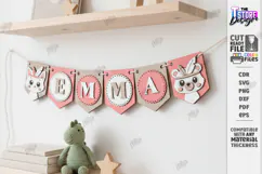 Baby Name Banner Laser Cut | Nursery Garland | Wall Decor Product Image 1