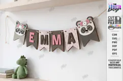 Baby Name Banner Laser Cut | Nursery Garland | Wall Decor Product Image 1