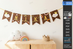 Baby Name Banner Laser Cut | Kids Room Wall Garland| Nursery Product Image 1
