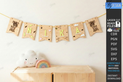 Baby Name Banner Laser Cut | Kids Room Wall Garland| Nursery Product Image 1