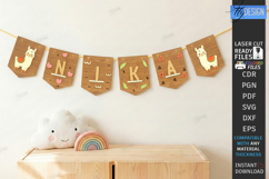 Baby Name Banner Laser Cut | Kids Room Wall Garland| Nursery Product Image 1