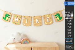 Baby Name Banner Laser Cut | Kids Room Wall Garland| Nursery Product Image 1