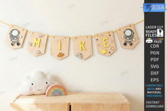 Baby Name Banner Laser Cut Bundle | Kids Room Wall Garland Product Image 8