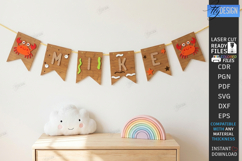 Baby Name Banner Laser Cut | Kids Room Wall Garland| Nursery Product Image 1