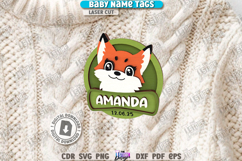 Baby Name Tag Laser Cut|3D Name Pin|Personalized Brooch SVG Product Image 1