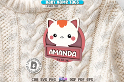 Baby Name Tags Laser Cut Bundle|Personalized 3D Name Pin|CNC Product Image 9