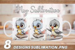 Baby Nightingale Illustration | Mug sublimation design Product Image 1