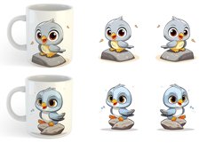 Baby Nightingale Illustration | Mug sublimation design Product Image 6