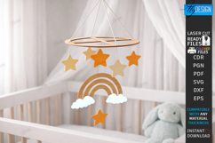 Baby Nursery Mobile Laser Cut | Newborn SVG | Nursery Decor Product Image 1