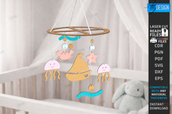 Baby Nursery Mobile Laser Cut | Newborn SVG | Nursery Decor Product Image 1