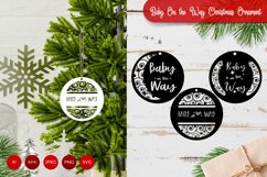Baby On The Way Christmas Tree Ornament SVG Set Product Image 1