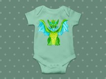 Watercolor Cute Dragon Clipart - Sublimation Design PNG Product Image 4