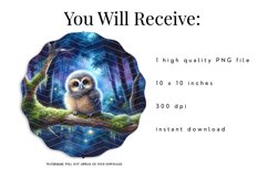 Baby Owl Wind Spinner PNG Sublimation Design Product Image 2