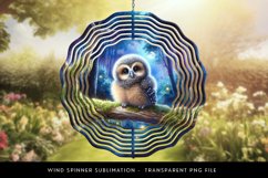 Baby Owl Wind Spinner PNG Sublimation Design Product Image 1