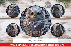 Wind Spinner Baby Owl Glitter Product Image 1
