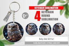 Keychain Baby Owl Glitter Product Image 1