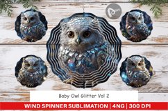 Wind Spinner Baby Owl Glitter Product Image 1