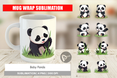 Mug Wrap Cute Baby Panda Product Image 1