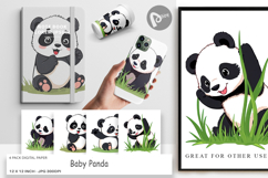Digital Paper Cute Baby Panda Product Image 1
