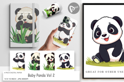 Digital Paper Cute Baby Panda Product Image 1
