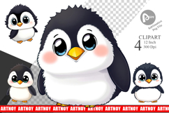 Cute Baby Penguin Clipart Product Image 1