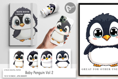 Digital Paper Baby Penguin Product Image 1