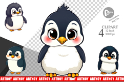 Cute Baby Penguin Clipart Product Image 1