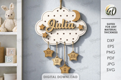 Baby Personalized Stat Signs Bundle Lasercut. Wall Decor SVG Product Image 2