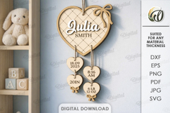 Baby Personalized Stat Signs Bundle Lasercut. Wall Decor SVG Product Image 13