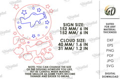 Baby Personalized Birth Stats Sign Lasercut. Wall Decor SVG Product Image 2