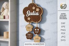 Baby Personalized Stat Signs Bundle Lasercut. Wall Decor SVG Product Image 9