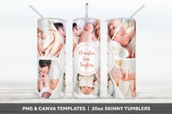 Baby Photo Collage Tumbler Design for Sublimation PNG
