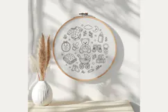 Baby Essentials Hand Embroidery Pattern PDF Nursery Hoop Product Image 3