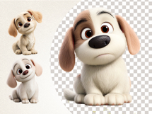 Baby Puppy Clipart Bundle | 40 PNG Cute Puppy Cartoon Arts Product Image 8
