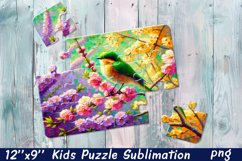 Cartoon bird spring | Summer Flower Sublimation Puzzle Product Image 1