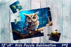 Owl Puzzle Design. Animals Puzzle Sublimation Product Image 1