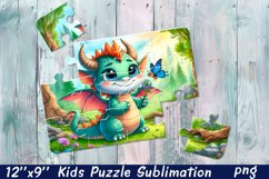 Kids puzzle | Puzzle sublimation, baby dragon Product Image 1