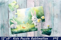 Bunny Puzzle Design. Animals Puzzle Sublimation Product Image 1