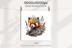 Baby Red Panda Floral Animals Clipart PNG Scrapbook Nursery art Image Watercolor  Transparent Print invitation shirt designs sublimation kids printable digital watercolor floral baby red Panda, scrapbooking clipart, sublimation nursery drawing, forest