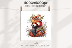 Baby Red Panda Floral Animals Clipart PNG Scrapbook Nursery art Image Watercolor  Transparent Print invitation shirt designs sublimation kids printable digital watercolor floral baby red Panda, scrapbooking clipart, sublimation nursery drawing, forest