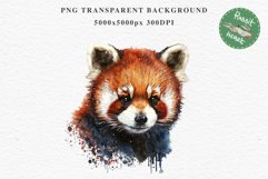 Baby Red Panda Floral Animals Clipart PNG Scrapbook Nursery art Image Watercolor  Transparent Print invitation shirt designs sublimation kids printable digital watercolor floral baby red Panda, scrapbooking clipart, sublimation nursery drawing, forest