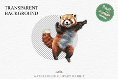 Baby Red Panda Floral Animals Clipart PNG Scrapbook Nursery art Image Watercolor  Transparent Print invitation shirt designs sublimation kids printable digital watercolor floral baby red Panda, scrapbooking clipart, sublimation nursery drawing, forest