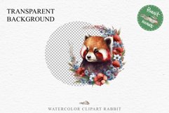 Baby Red Panda Floral Animals Clipart PNG Scrapbook Nursery art Image Watercolor  Transparent Print invitation shirt designs sublimation kids printable digital watercolor floral baby red Panda, scrapbooking clipart, sublimation nursery drawing, forest