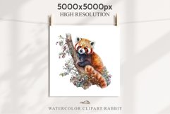 Baby Red Panda Floral Animals Clipart PNG Scrapbook Nursery art Image Watercolor  Transparent Print invitation shirt designs sublimation kids printable digital watercolor floral baby red Panda, scrapbooking clipart, sublimation nursery drawing, forest