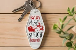 Baby Ride My Sleigh SVG , Christmas Motel Keychain SVG Product Image 2