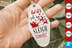 Baby Ride My Sleigh SVG , Christmas Motel Keychain SVG Product Image 1